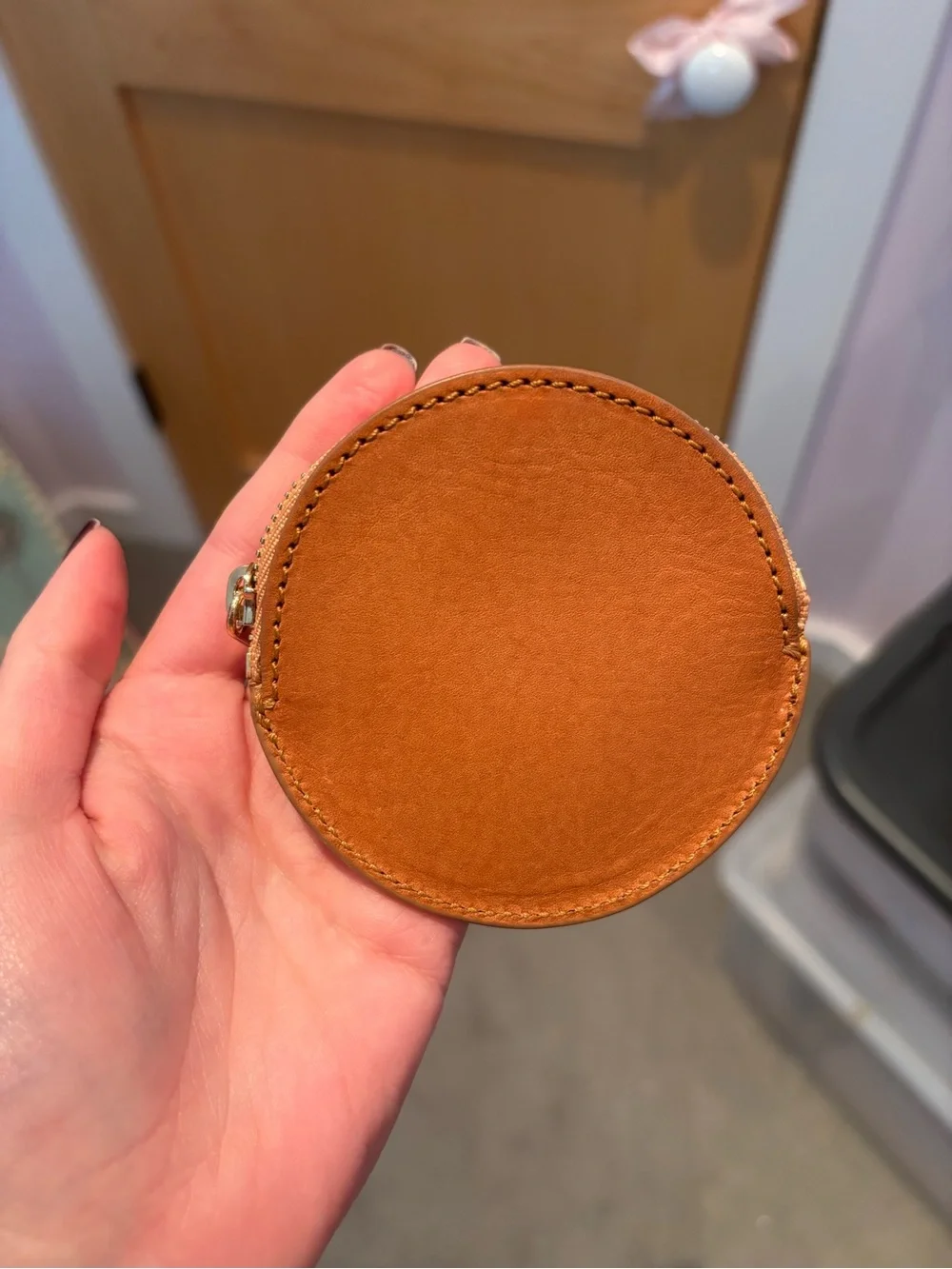 Sézane Tan Leather Coinpurse